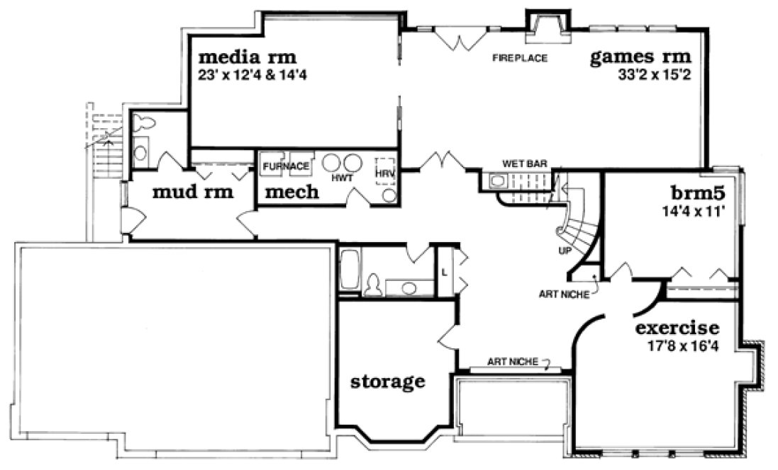 Basement Plan for House Plan #510252