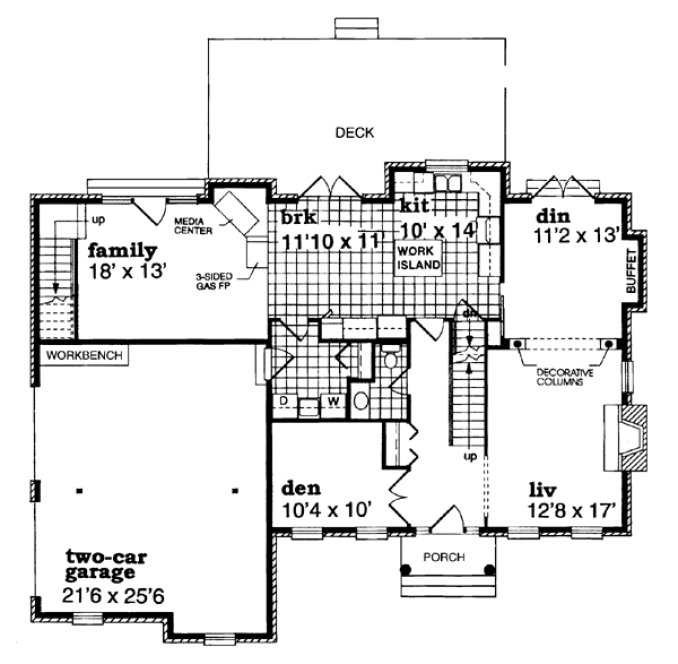 Main Floor Plan for House Plan #510842