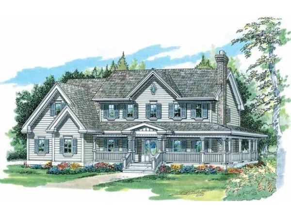 Full Rendering for House Plan #510842