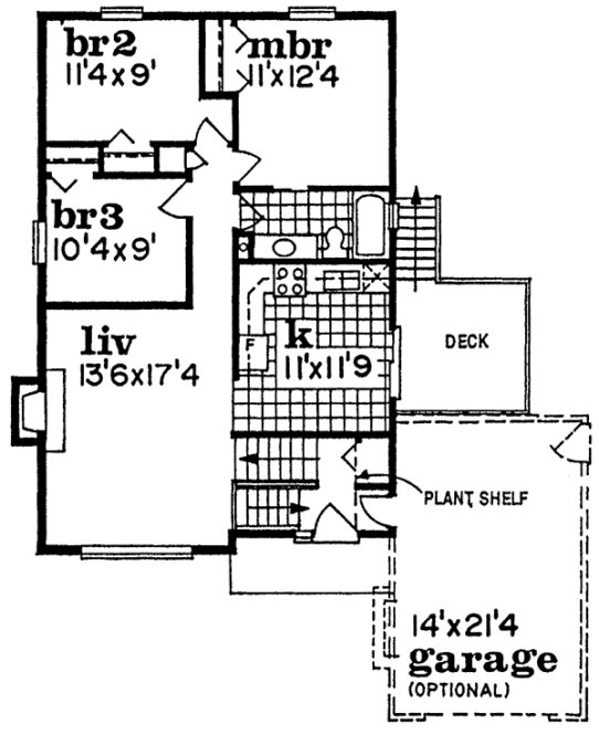 Main Floor Plan for House Plan #510531