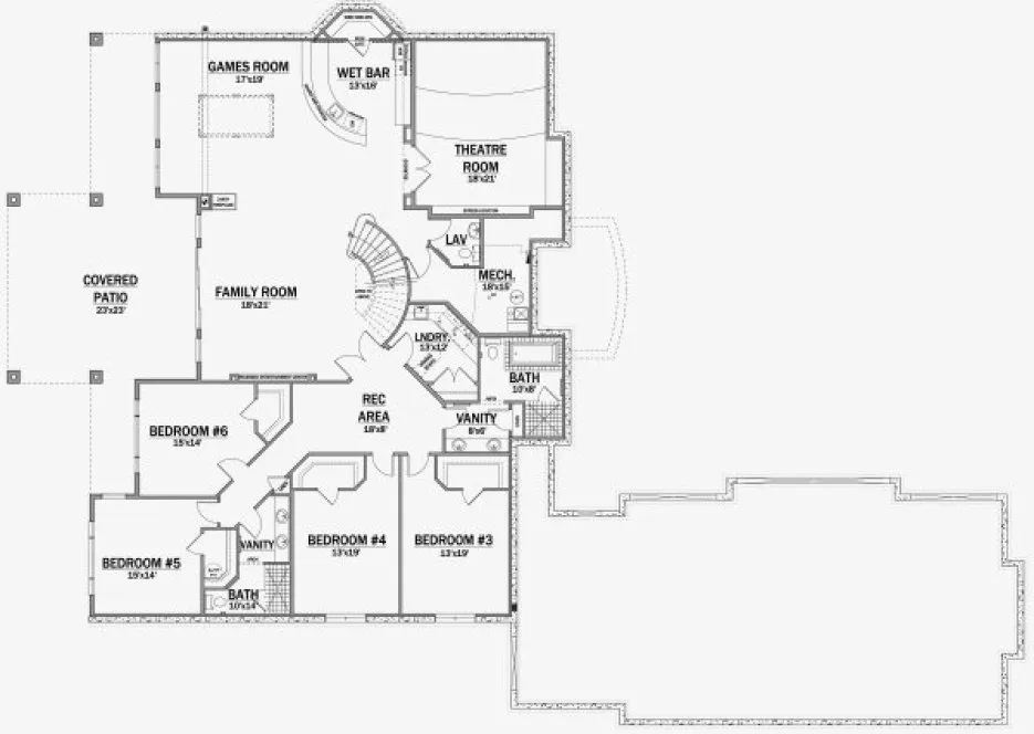 Basement Plan for House Plan #555843