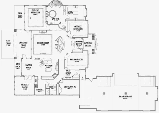 Main Floor Plan for House Plan #555843