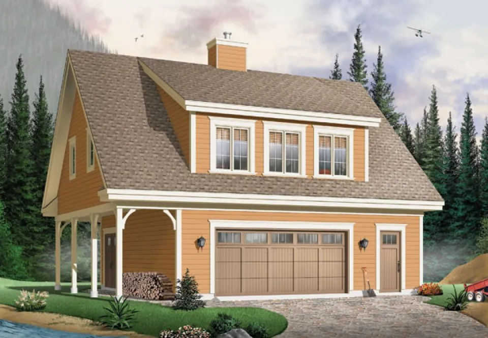 Full Rendering for House Plan #145393