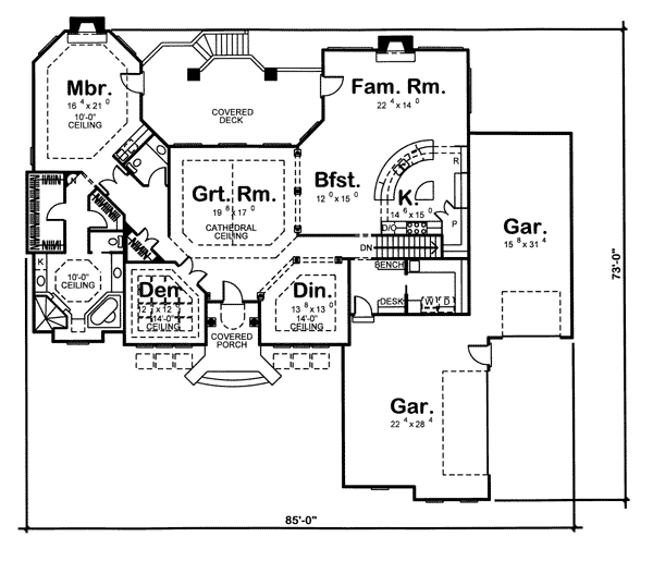 Main Floor Plan for House Plan #703162