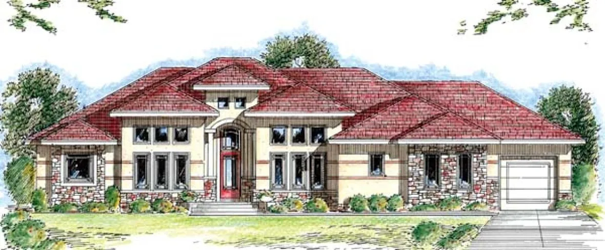 Full Rendering for House Plan #703162