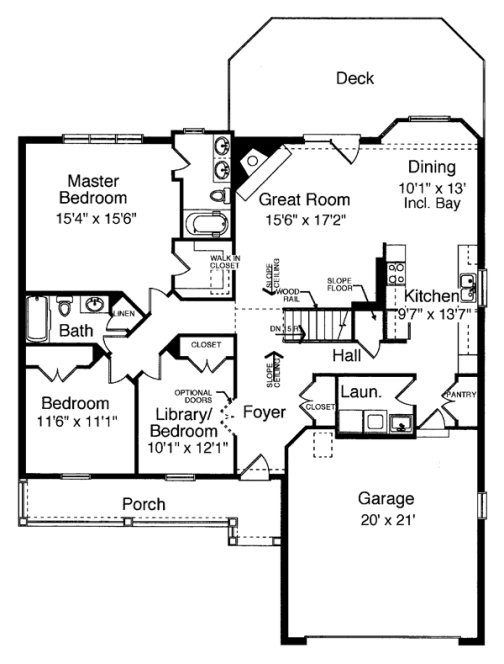 Main Floor Plan for House Plan #535140