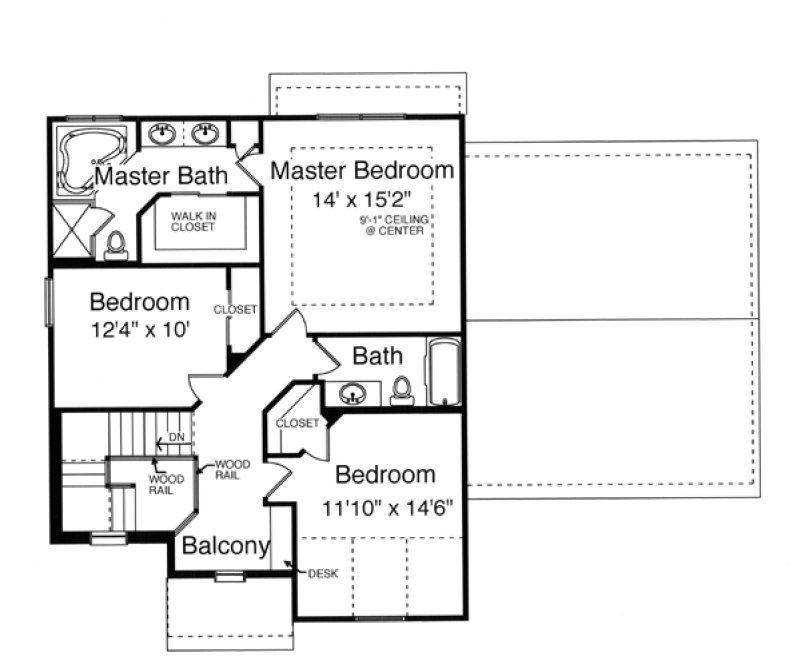 Second Floor Plan for House Plan #539550