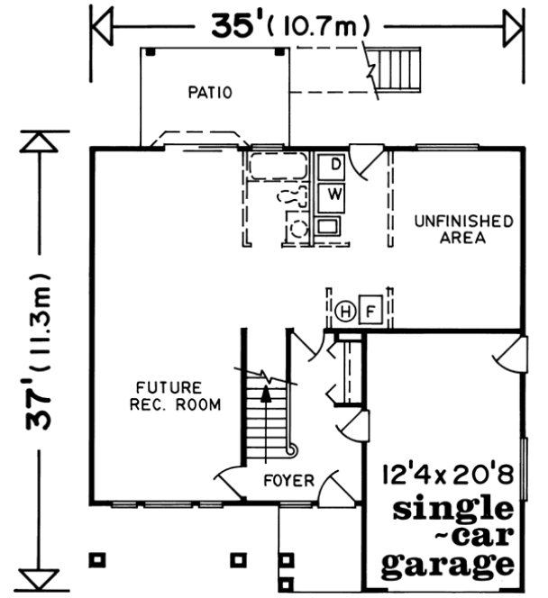 Floorplan lower for House Plan #512310