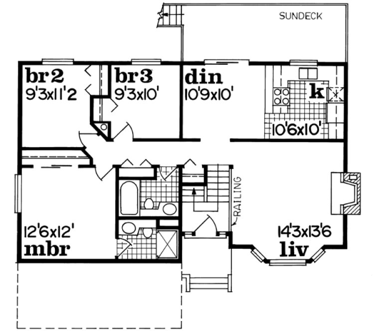 Main Floor Plan for House Plan #510112