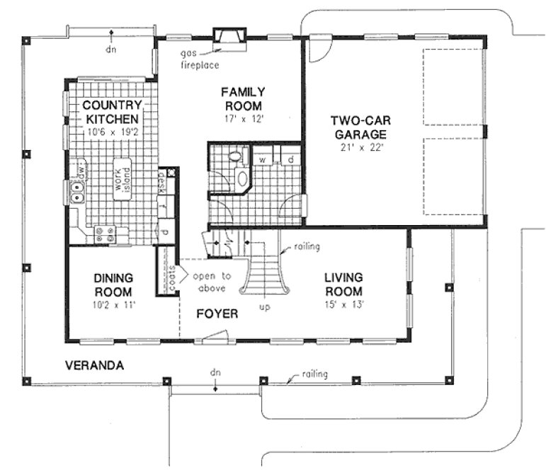 Main Floor Plan for House Plan #137159