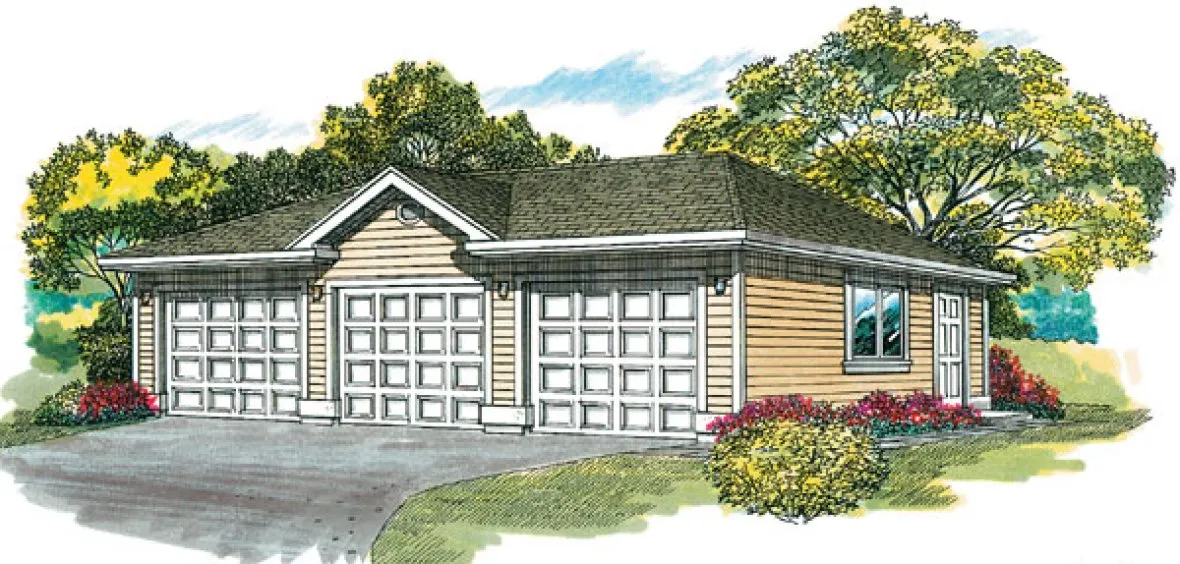 Full Rendering for House Plan #514000
