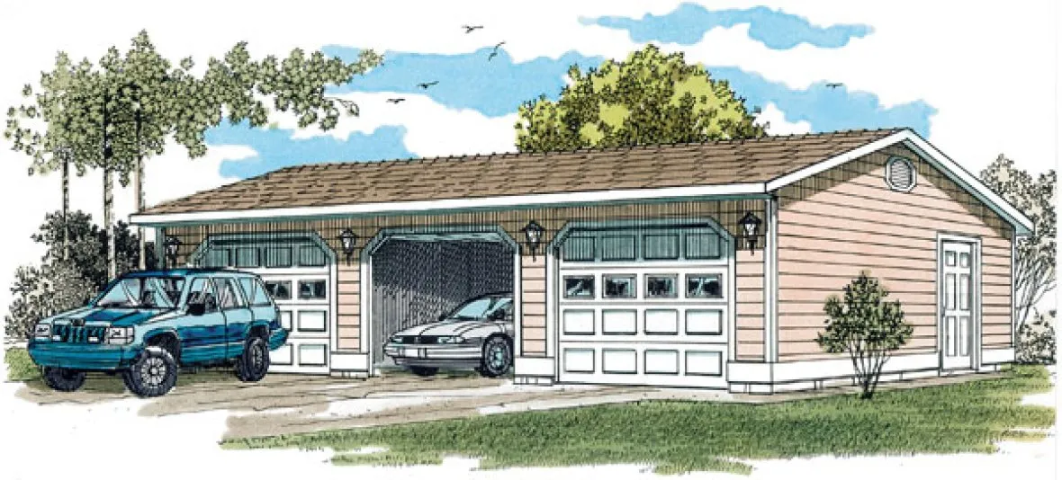 Full Rendering for House Plan #510101