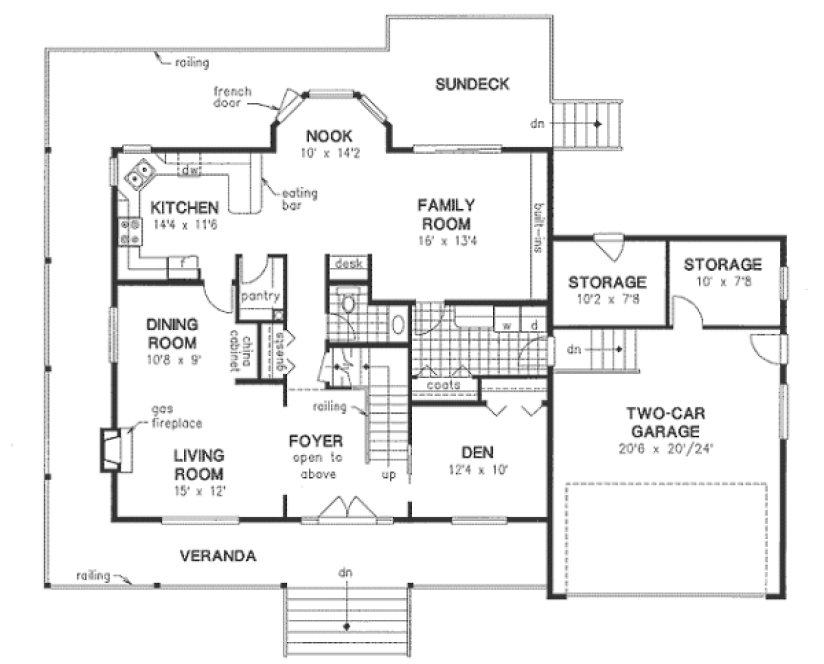 Main Floor Plan for House Plan #131159