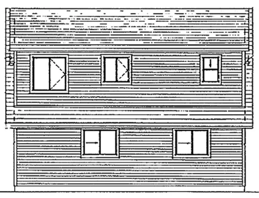 Rear Elevation for House Plan #515200