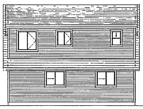 Rear Elevation for House Plan #515200
