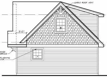 Right Elevation for House Plan #510820