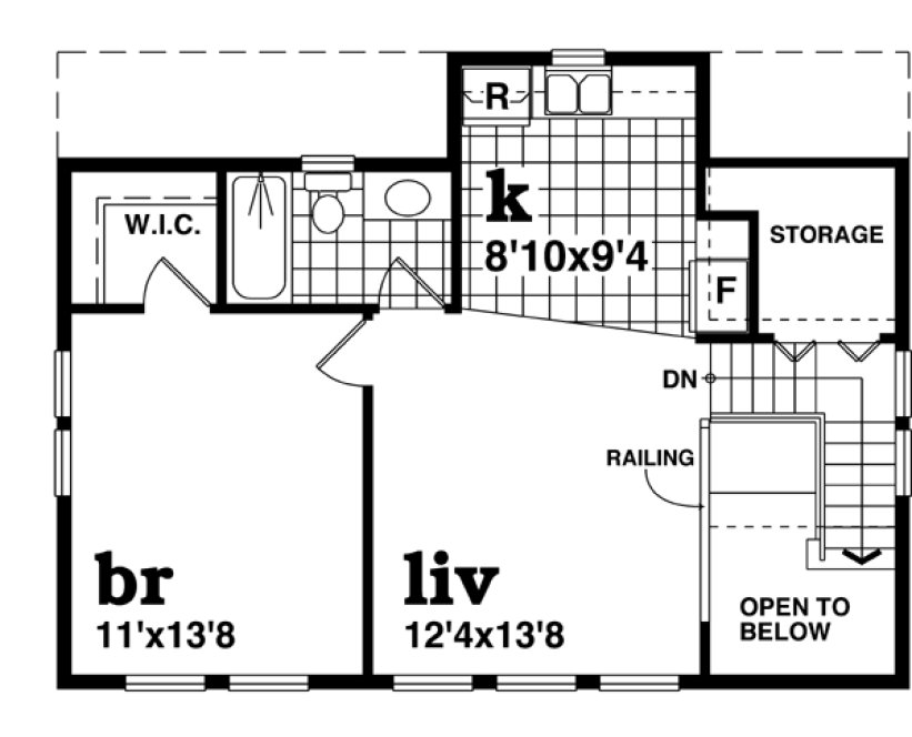 Second Floor Plan for House Plan #510920