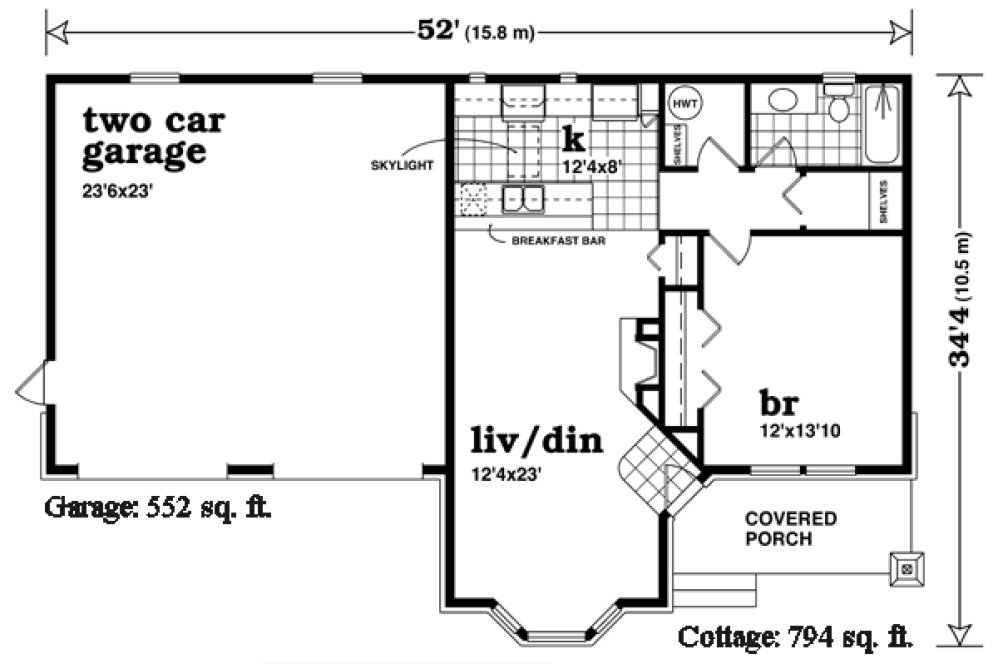 Main Floor Plan for House Plan #510330