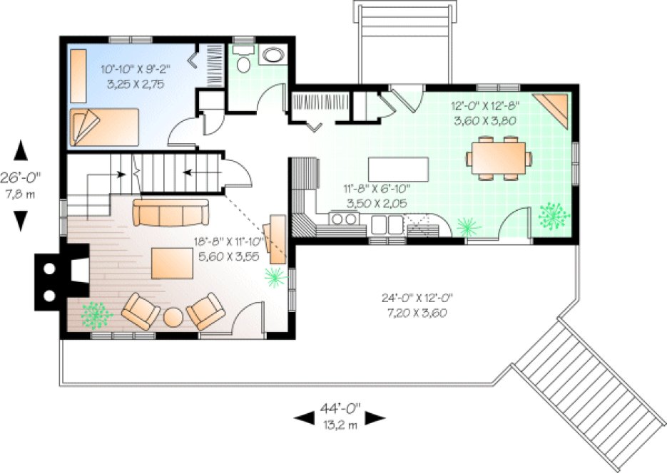 Main Floor Plan for House Plan #141193