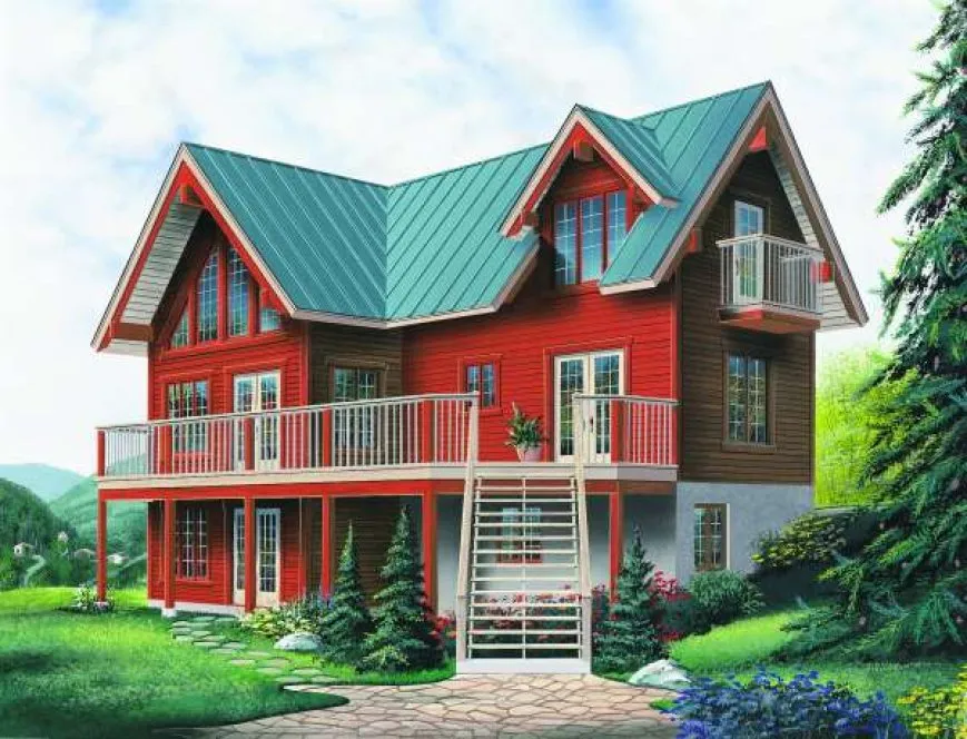 Full Rendering for House Plan #141193