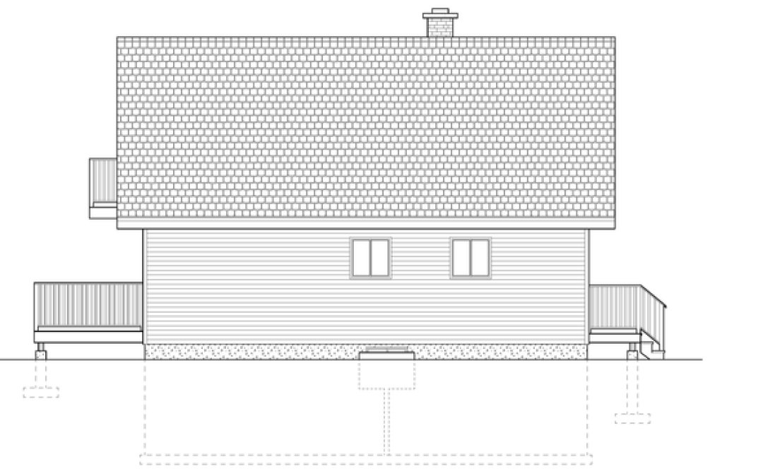Right Elevation for House Plan #223125