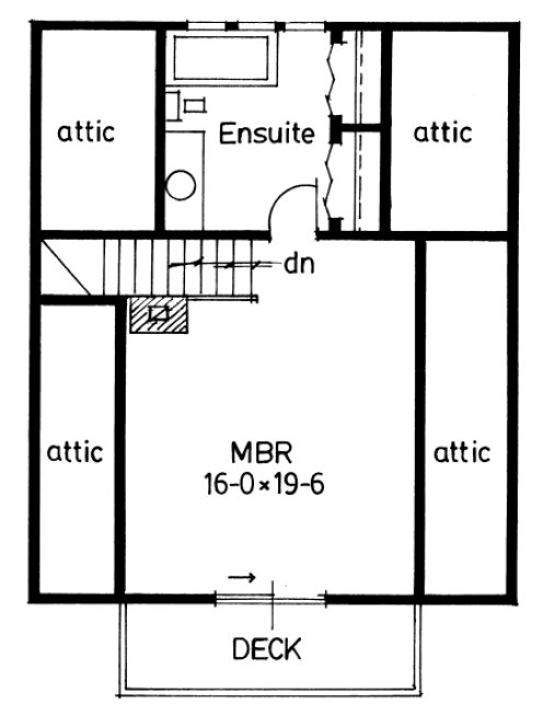 Attic Plan for House Plan #223125