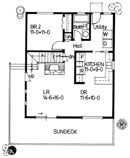 Main Floor Plan for House Plan #223125