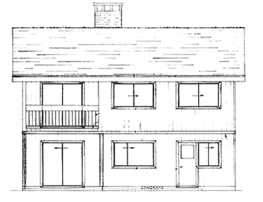 Rear Elevation for House Plan #518100