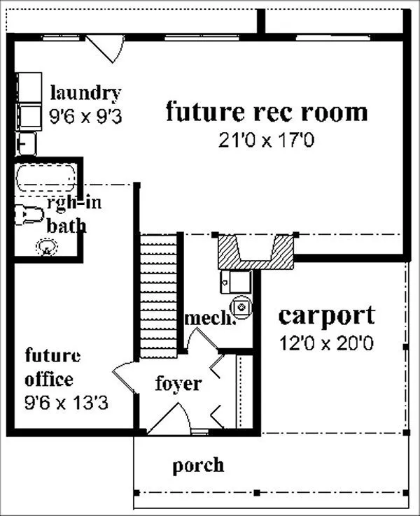 Floorplan lower for House Plan #518100