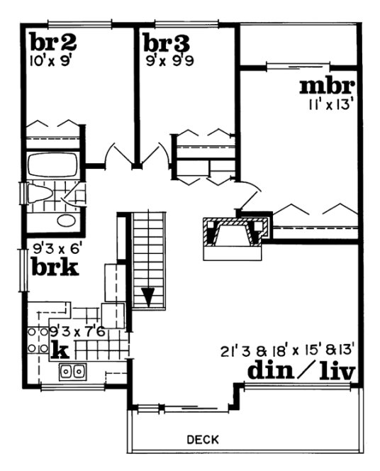 Main Floor Plan for House Plan #518100