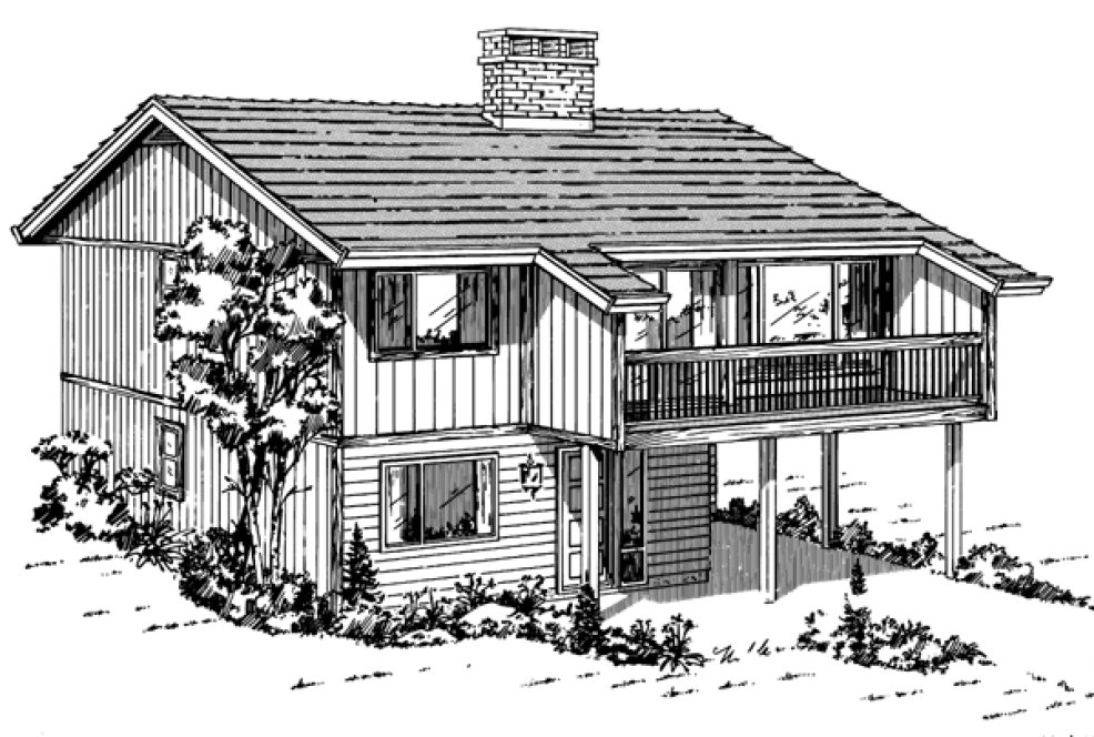 Full Rendering for House Plan #518100