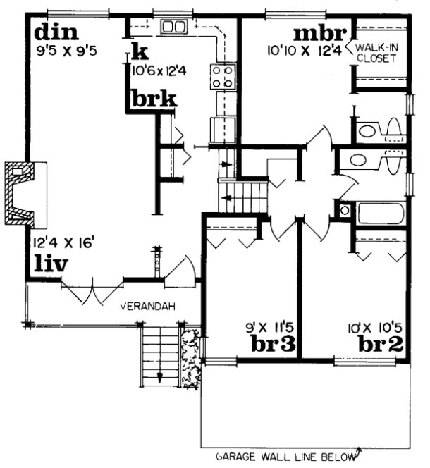 Main Floor Plan for House Plan #516200