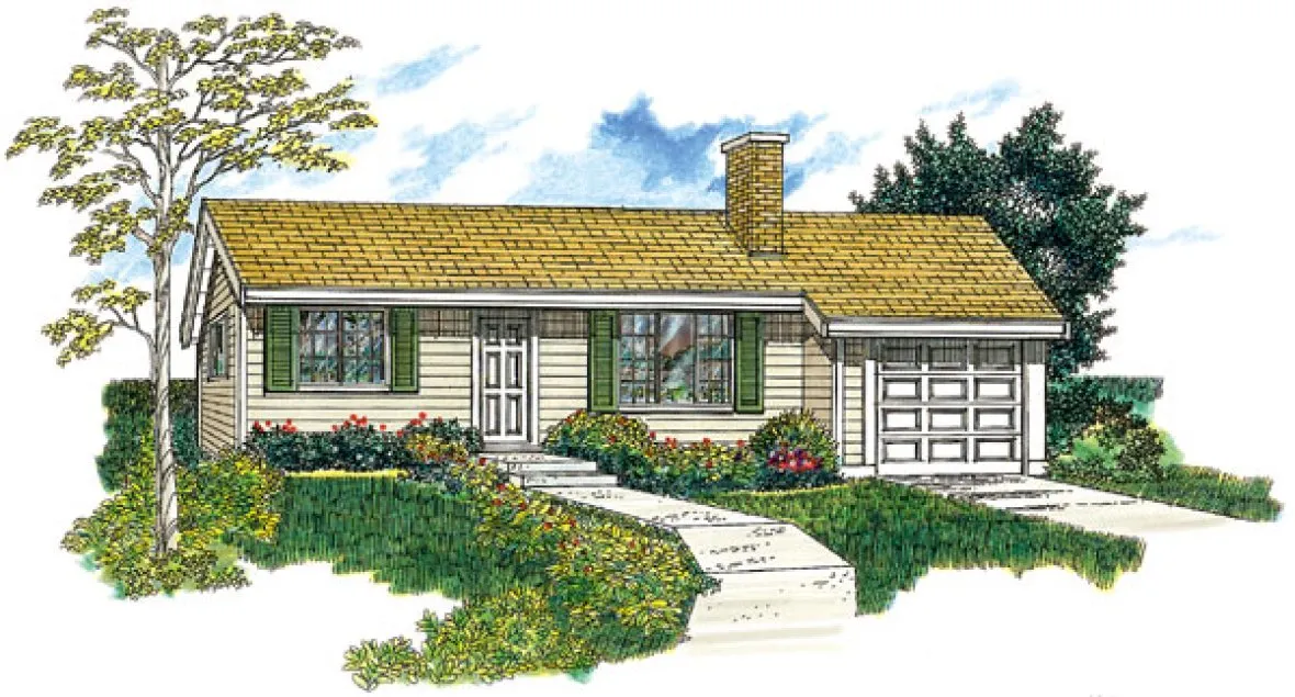 Full Rendering for House Plan #513000