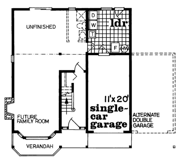 Floorplan lower for House Plan #510730
