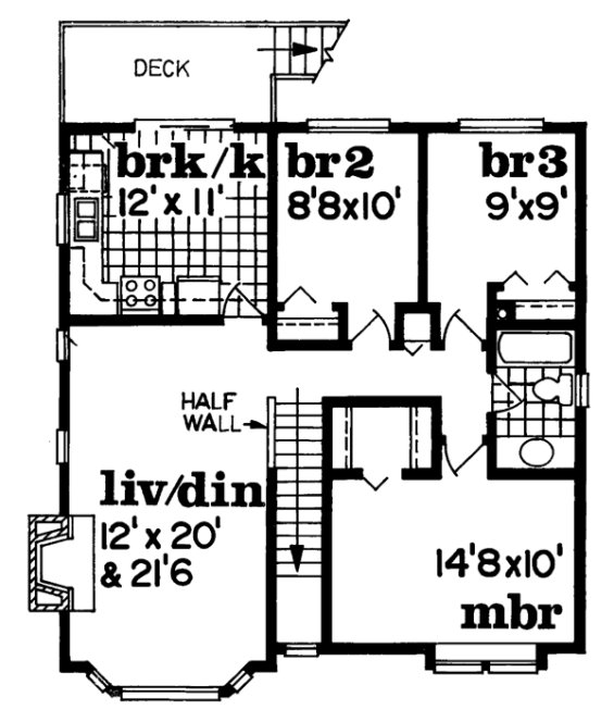 Main Floor Plan for House Plan #510730