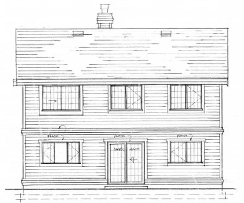 Rear Elevation for House Plan #5107400