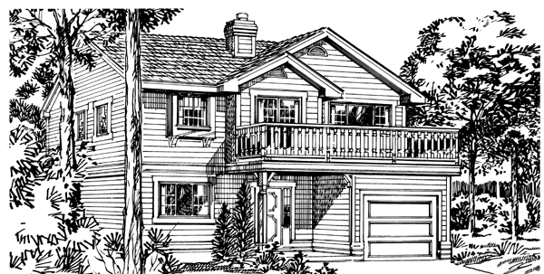 Full Rendering for House Plan #5107400