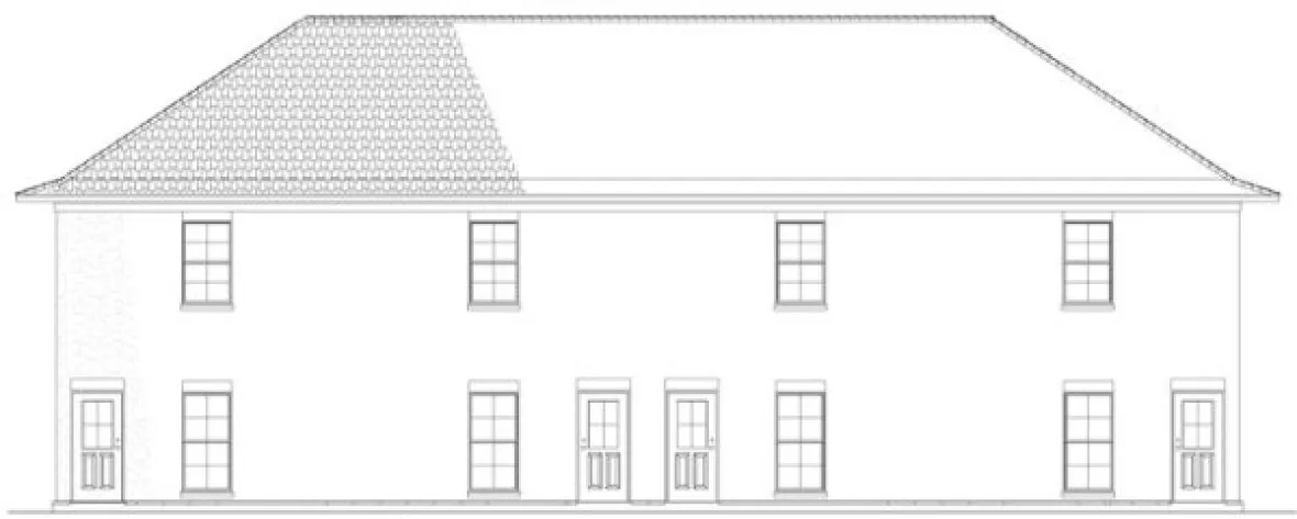 Rear Elevation for House Plan #317931