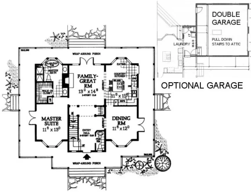 Main Floor Plan for House Plan #529163