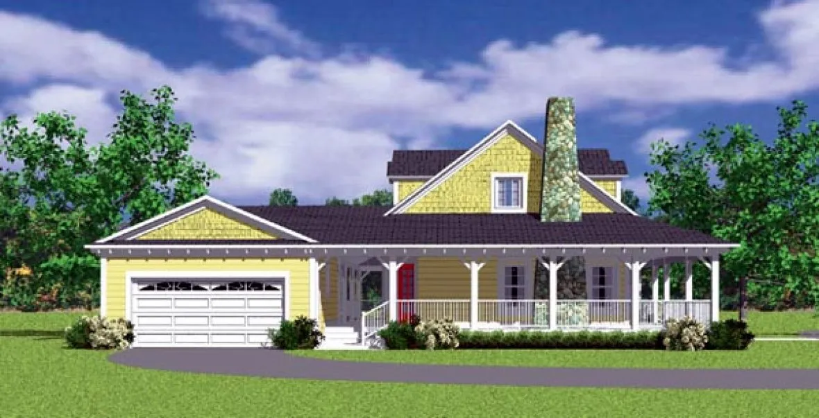 Left Elevation for House Plan #527532