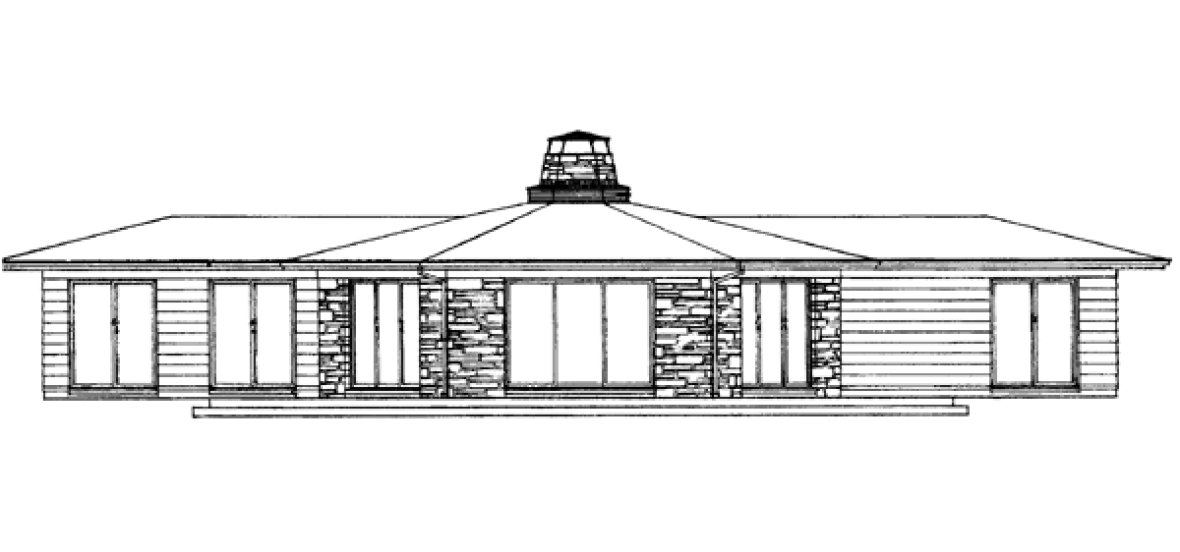Rear Elevation for House Plan #520164
