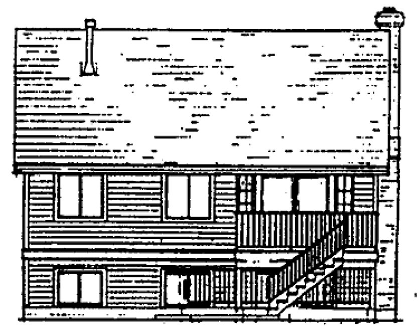 Rear Elevation for House Plan #510840