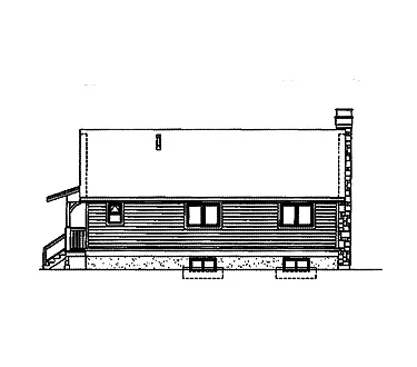 Rear Elevation for House Plan #510792