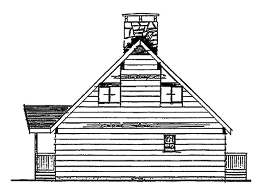 Rear Elevation for House Plan #510872
