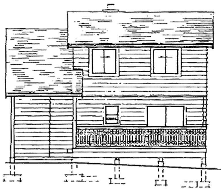 Rear Elevation for House Plan #510772