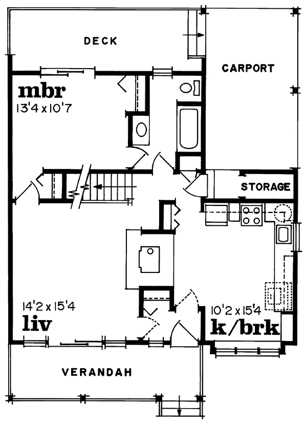 Main Floor Plan for House Plan #510772