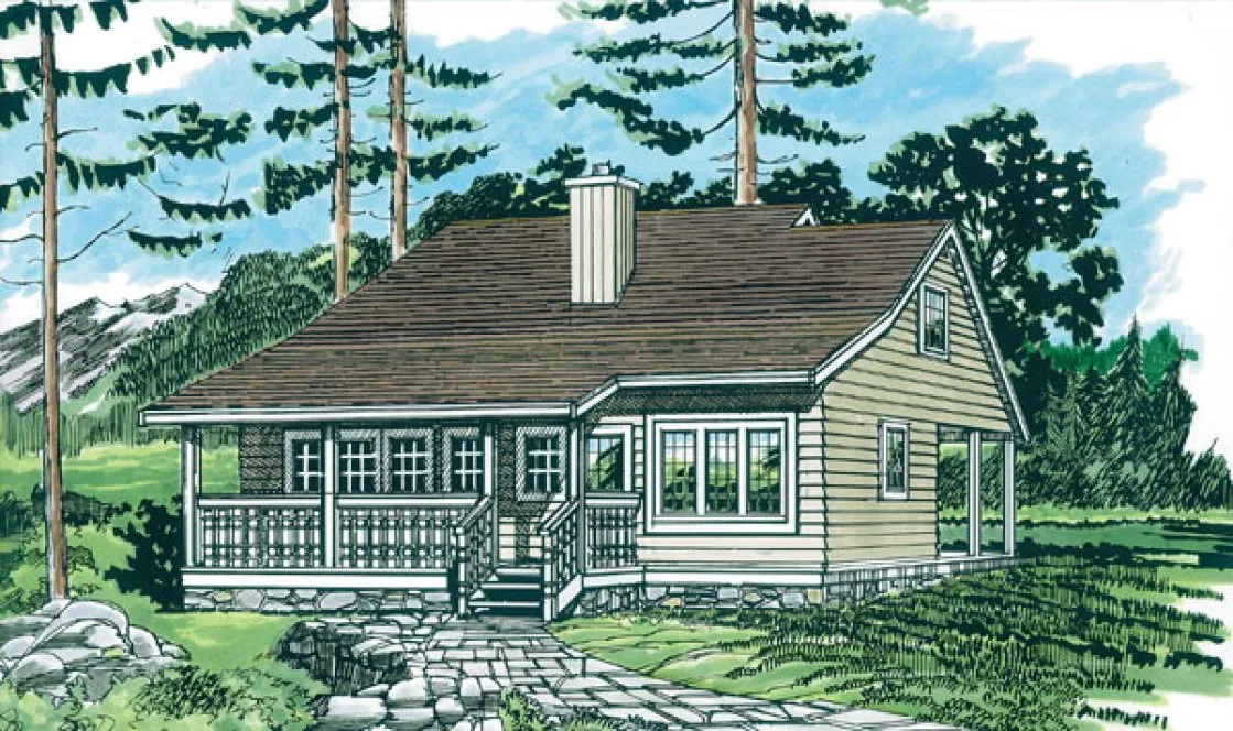 Full Rendering for House Plan #510772