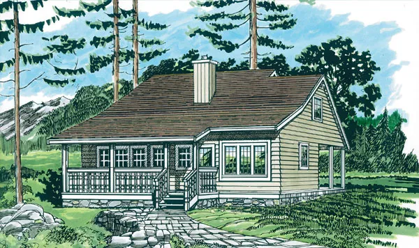 Full Rendering for House Plan #510772