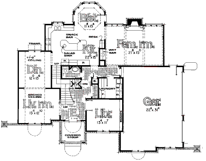 Main Floor Plan for House Plan #150151