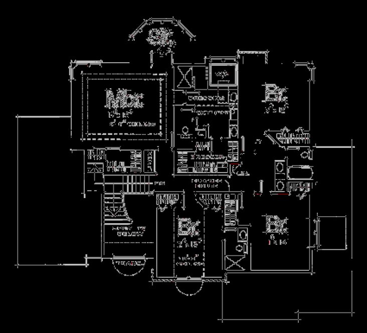 Second Floor Plan for House Plan #150151